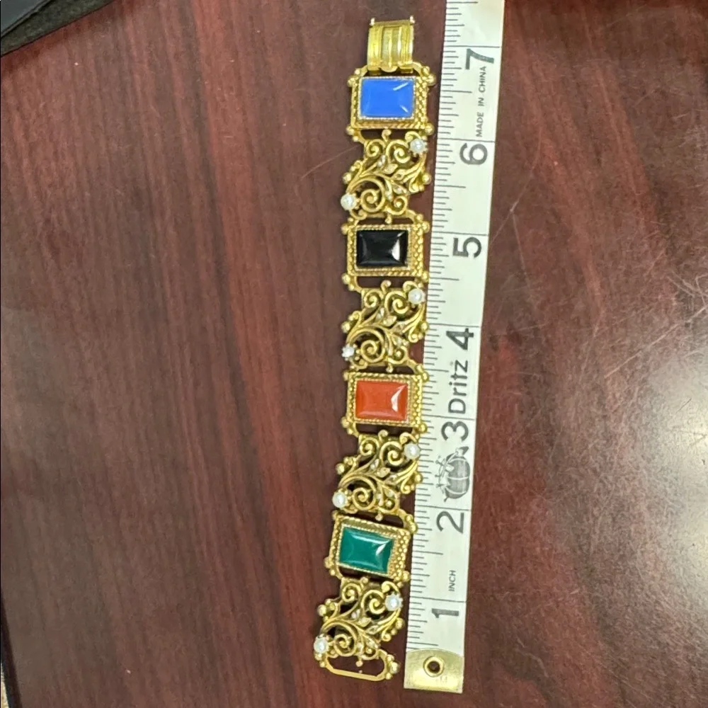 Vintage Arthur Pepper Signed Gemstone Bracelet
